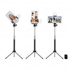 Selfie tripod with lamp and Bluetooth remote control SELFIE STICKS