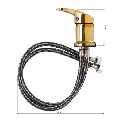 GABBIANO spare faucet for hairdressing sink, gold color 2