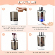 Automatic rechargeable make-up brush washing and drying machine