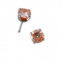 Piercing earrings SYSTEM 75, Zircona neon silver claws (7592 - 0163)