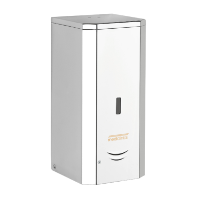 Automatic wall-mounted spray soap and disinfectant liquid dispenser 1L, bright finish Automatic wall-mounted spray soap and disinfectant liquid dispenser 1L, bright finish