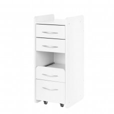 Тележка-шкаф профессиональная косметологическая с местом для стерилизатора инструментов MINI 969, цвет белый