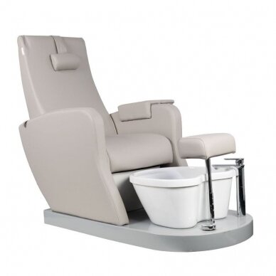 Профессиональное электрическое подологическое SPA кресло для процедур педикюра AZZURRO 016, серого цвета