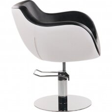 Profesionali kirpyklos kėdė grožio salonams THOMAS-AYA, juodai baltos spalvos