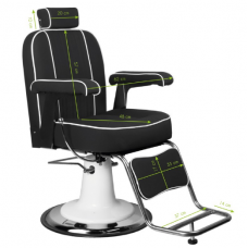 Профессиональное барберское кресло для парикмахерских и салонов красоты GABBIANO AMADEO, черного цвета