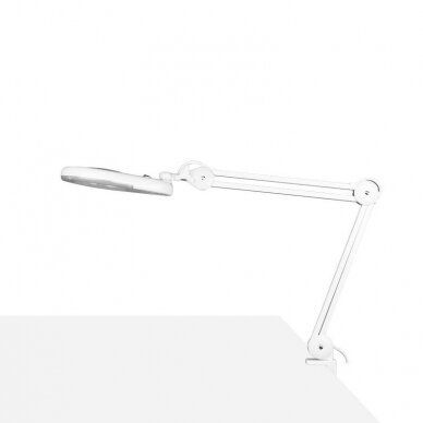 Profesionali kosmetologinė LED lempa-lupa ECO, tvirtinama prie stalo, baltos spalvos 9
