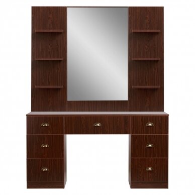 GABBIANO professional console-mirror MT-1112, walnut color for hairdressers and beauty salons   1
