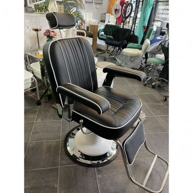 Profesionali barberio kėdė kirpykloms ir grožio salonams GABBIANO AMADEO, juodos spalvos 9