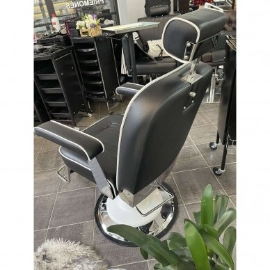 Profesionali barberio kėdė kirpykloms ir grožio salonams GABBIANO AMADEO, juodos spalvos 11