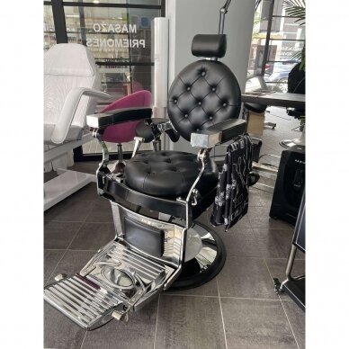 Профессиональное барберское кресло для парикмахерских и салонов красоты GABBIANO IMPERATOR BLACK 7