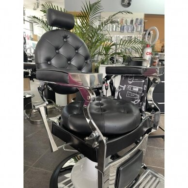 Profesionali barberio kėdė kirpykloms ir grožio salonams GABBIANO IMPERATOR BLACK 6
