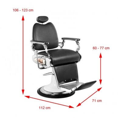 рофессиональное кресло для парикмахерских и салонов красоты GABBIANO MOTO, черного цвета 5
