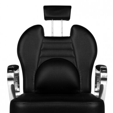 Профессиональное барберское кресло для парикмахерских и салонов красоты GABBIANO TIZIANO, черного цвета 4