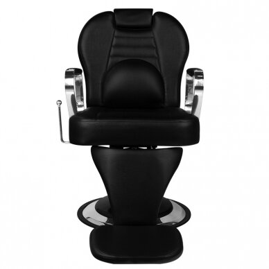 Профессиональное барберское кресло для парикмахерских и салонов красоты GABBIANO TIZIANO, черного цвета 6