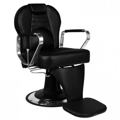 Profesionali barberio kėdė kirpykloms ir grožio salonams GABBIANO TIZIANO, juodos spalvos