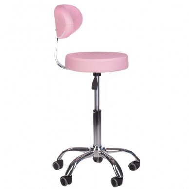 Profesionali meistro kėdė kosmetologams bei grožio salonams BD-9934, rožinės spalvos