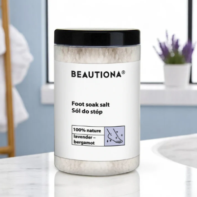 BEAUTIONA foot bath salt with lavender and bergamot, 500g BEAUTIONA foot bath salt with lavender and bergamot, 500g