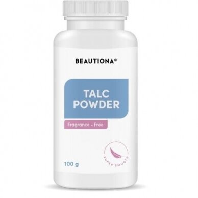 BEAUTIONA bekvapis kosmetinis talkas-pudra prieš depiliaciją, 100 ml BEAUTIONA bekvapis kosmetinis talkas-pudra prieš depiliaciją, 100 ml