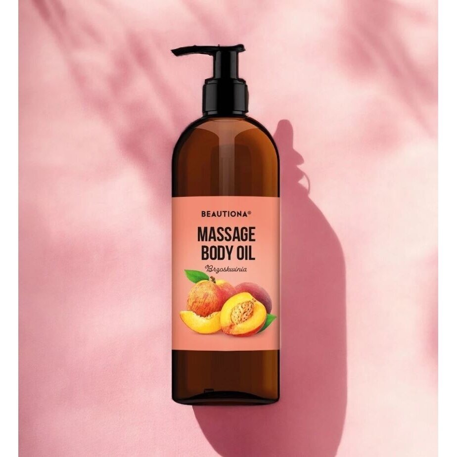 BEAUTIONA profesionalus masažinis aliejus su persikais, 500 ml 1