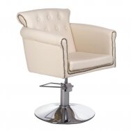 Профессиональный парикмахерский стул ALBERTO BH-8038, кремового цвета
