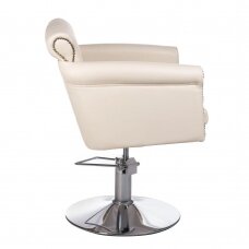 Professional hairdressing chair ALBERTO BH-8038, cream color