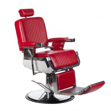 Профессиональное барберское кресло для парикмахерских и салонов красоты LUMBER BH-31823, красного цвета