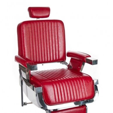 Профессиональное барберское кресло для парикмахерских и салонов красоты LUMBER BH-31823, красного цвета 1