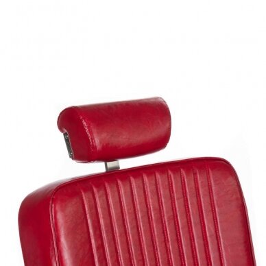 Профессиональное барберское кресло для парикмахерских и салонов красоты LUMBER BH-31823, красного цвета 4