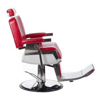Профессиональное барберское кресло для парикмахерских и салонов красоты LUMBER BH-31823, красного цвета 2
