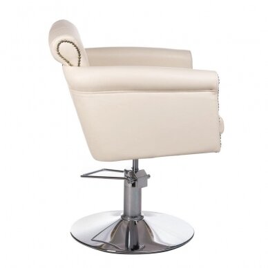 Профессиональный парикмахерский стул ALBERTO BH-8038, кремового цвета 1