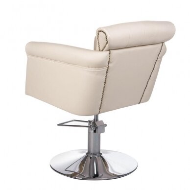 Профессиональный парикмахерский стул ALBERTO BH-8038, кремового цвета 4