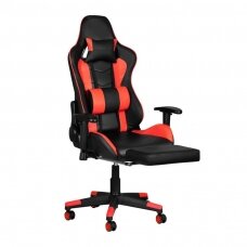Biuro ir kompiuterinių žaidimų kėdė PREMIUM 557, raudonai juodos spalvos