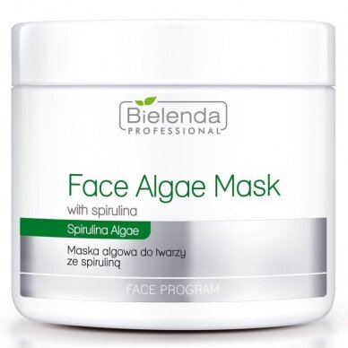 BIELENDA PROFESSIONAL skin color restoring face mask with spirulina for grayed facial skin, 190 g. BIELENDA PROFESSIONAL skin color restoring face mask with spirulina for grayed facial skin, 190 g.