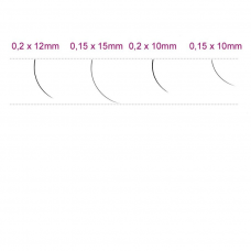 SYIS quality eyelash for extensions (shape J / 12 mm, 0.25 g.)