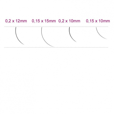 SYIS eyelashes J 0.15 x 14 mm, 0.25 g. 1