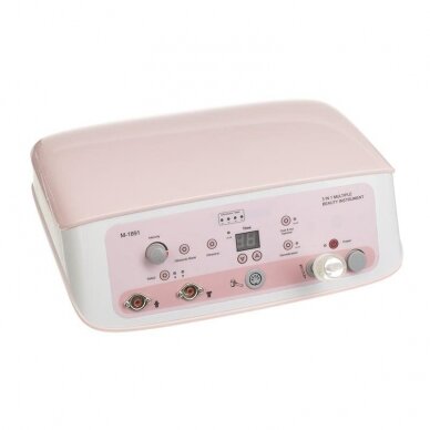 Kosmetologinis aparatas 3in1 BR-1891 (mikrodermabrazija + šilta/šalta + sonoforėzė), rožinės spalvos