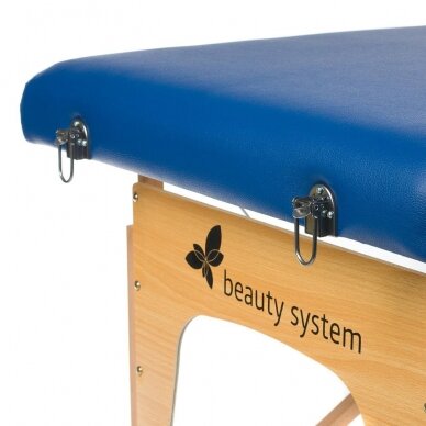 Profesionalus sulankstomas masažo stalas BS-523, mėlynos spalvos 8