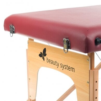 Profesionalus sulankstomas masažo stalas BS-523, bordo spalvos 9