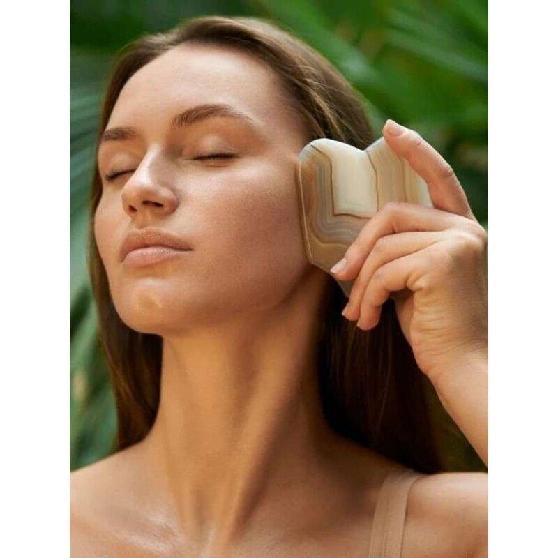 B.WELL Garden Gua Sha Agate massager made of natural agate 1 B.WELL Garden Gua Sha Agate massager made of natural agate 1