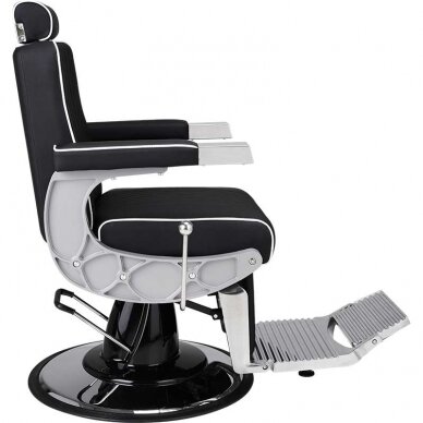 Profesionali barberio kėdė kirpykloms ir grožio salonams CARLOS, juodos spalvos 2