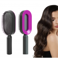 CENTRAL HOLLOW 3D COMB antistatic hairbrush with flexible bristles, purple color