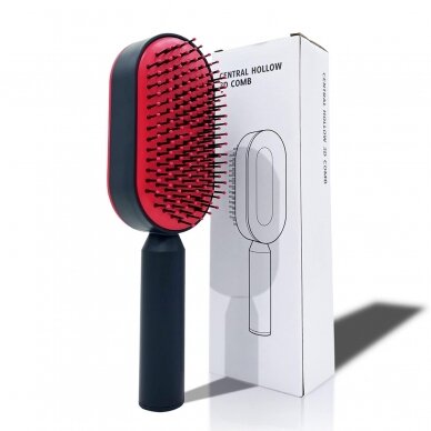 CENTRAL HOLLOW 3D COMB hair brush, red color