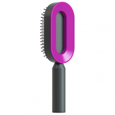 CENTRAL HOLLOW 3D COMB antistatic hairbrush with flexible bristles, purple color  3
