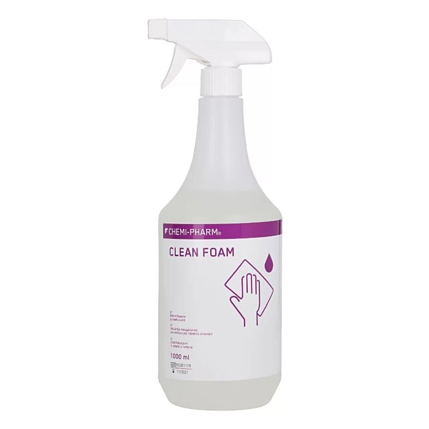 CHEMI-PHARM пена для очистки и дезинфекции поверхностей CLEAN FOAM, 1000 ml 1 CHEMI-PHARM пена для очистки и дезинфекции поверхностей CLEAN FOAM, 1000 ml 1