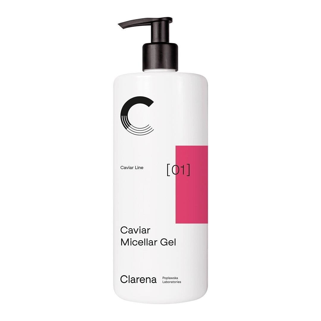 CLARENA CAVIAR MICELLAR GEL micelinis gelis - akių ir makiažo valiklis, 500 ml CLARENA CAVIAR MICELLAR GEL micelinis gelis - akių ir makiažo valiklis, 500 ml