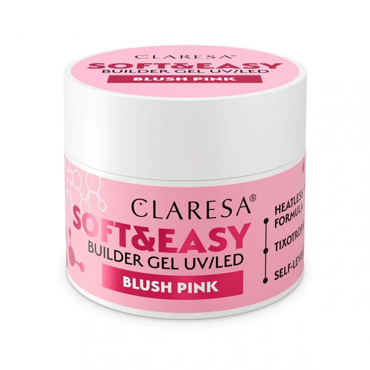 CLARESA BUILDER GEL Soft&Easy statybinis gelis Soft&Easy BLUSH PINK, 90 g. CLARESA BUILDER GEL Soft&Easy statybinis gelis Soft&Easy BLUSH PINK, 90 g.