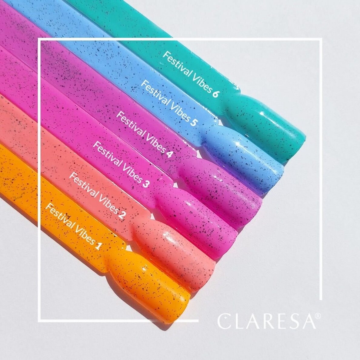 CLARESA ilgalaikis hibridinis nagų lakas FESTIVAL VIBES 2, 5g. 1 CLARESA ilgalaikis hibridinis nagų lakas FESTIVAL VIBES 2, 5g. 1
