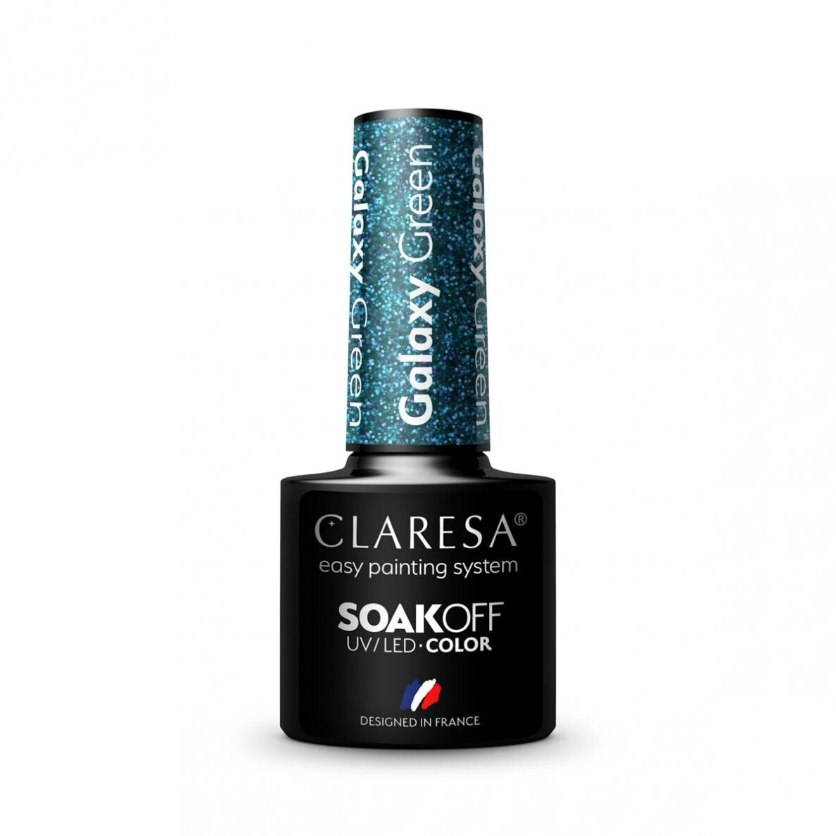 CLARESA ilgalaikis hibridinis nagų lakas Galaxy Green, 5g. 1 CLARESA ilgalaikis hibridinis nagų lakas Galaxy Green, 5g. 1