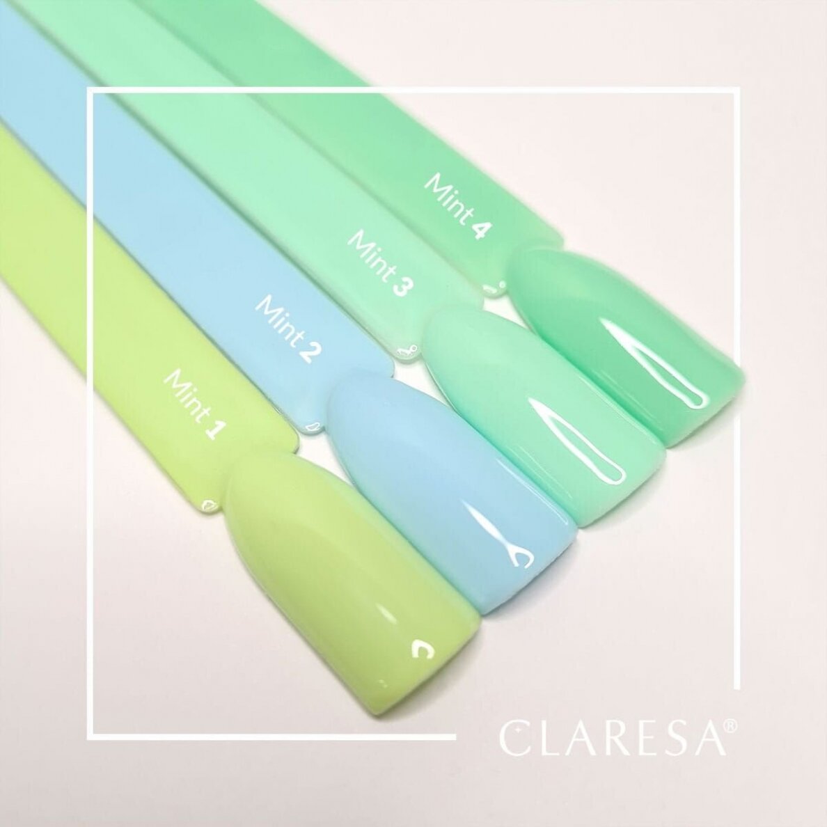 CLARESA ilgalaikis hibridinis nagų lakas MINT 4, 5g. 1