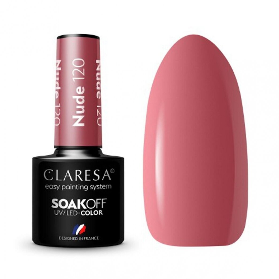 CLARESA long lasting hybrid gel polish NUDE 120, 5g. CLARESA long lasting hybrid gel polish NUDE 120, 5g.